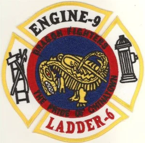 New York City Fire Department Ladder 6 Engine 9 Dragon Fighters Chinatown Patch - Bild 1 von 1