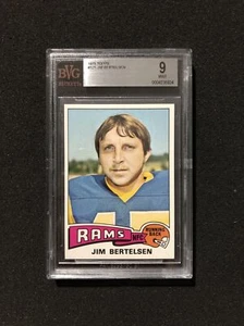 1975 Topps Football JIM BERTELSEN #121 BVG/BGS GRADED 9 - MINT - Picture 1 of 2