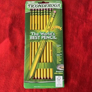 LÁPICES DE PLOMO NEGRO SUAVE TICONDEROGA 33892 Nº 2 AMARILLO 10 PIEZAS - NUEVO (k31) - Imagen 1 de 5