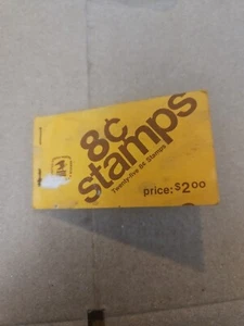 Vintage Eisenhower 8 Cent Stamp Booklet 7 remaining stamps - Picture 1 of 6