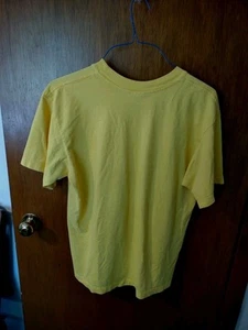 AU Coton 100% Cotton Crewneck Pre Shrunk T Shirt Blank Yellow - Picture 1 of 4