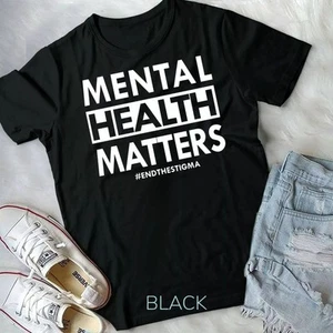 Mental Health Matters End The Stigma Awareness Unisex T-shirt - Picture 1 of 20