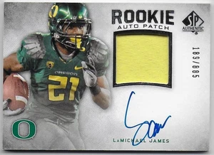2012 SP Authentic ROOKIE AUTO PATCH LaMICHAEL JAMES Ducks 49ers Dolphins #/885 - Picture 1 of 2