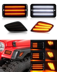 Switchback LED Kotflügel Blinker Seitenmarkierungsleuchten für Jeep Wrangler TJ 199... - Bild 1 von 10