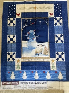 Daisy Kingdom Sehen Sie Schneemänner Baumwolle Steppeinsatz 36"x 42" - Bild 1 von 1
