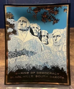 Vtg Mount Rushmore Tray Shrine Of Democracy 4” X 5” Black Hills South Dakota - Picture 1 of 2