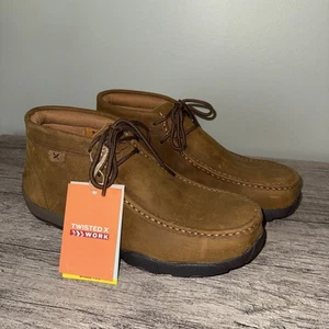 TWISTED X - Men's Work Chukka MDMST01 Steel Safety Toe Distressed Saddle - 9 W - Picture 1 of 9