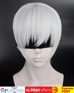 NieR Automata 9S Silvery White kurze YoRHa No. 9 Type S Costume Wig - Picture 1 of 3