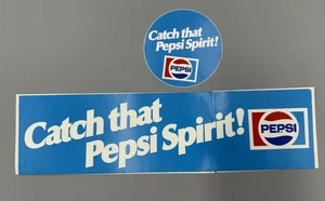 PEGATINA DE PARACHOQUES Catch That PEPSI Spirit años 70 y calcomanía redonda vintage - Imagen 1 de 7