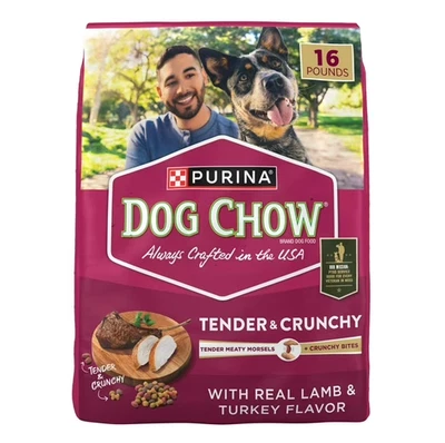 Comida seca tierna y crujiente con sabor real a cordero y pavo para perros adultos, bolsa de 16 lb Foto 1 de 4