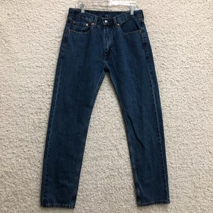 Jeans Levis 505 33x34 Para Hombre Negros Denim Calce Recto Lavado Oscuro Informal - Imagen 1 de 12