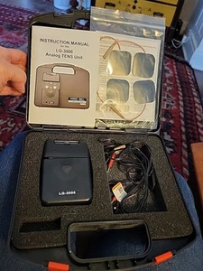 LG - 3000 Analog Tens Unit w/ New in Package Electrodes and Black Carrying Case - Picture 1 of 15