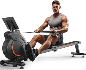 Magnetic/Water Rowing Machine 350 LB Weight Capacity-Foldable Rower - Picture 1 of 8