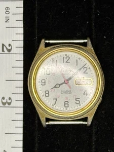 Vintage Pulsar Quartz Stainless Steel Base Gold Tone Watch Face Only - Picture 1 of 2