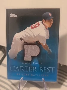 2009 Topps Daisuke Matsuzaka Career Best Game Used Jersey Relic Red Sox - Picture 1 of 2