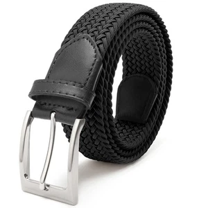 Elastic Braided Stretch Mens Golf Casual Jeans Belts Woven 1 3/8" Nylon Work ... - Picture 1 of 6