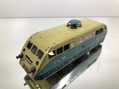 HORNBY MECCANO AUTORAIL PLM BUGATTI TRAIN TIN TOY -BLUE O L20.0cm- FAIR - 397 - Photo 1/4