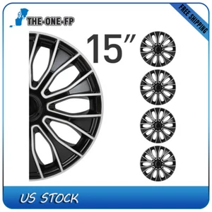Set of 4 15" Wheel Cover Replacement R15 Hub Caps Universal Wheel Rim Cover PP - Picture 1 of 9