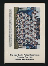 1983 Milwaukee Brewers Police -Set (30) -MOLITOR, YOUNT "New Berlin PD Variation