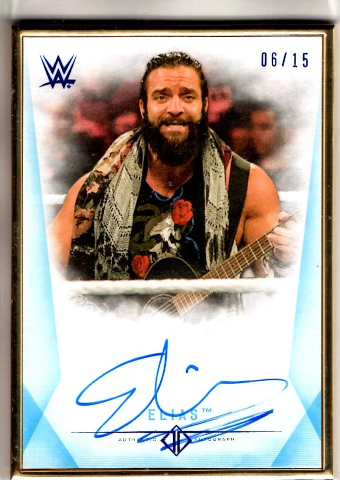 2019 Topps WWE Transcendent Auto ELIAS Gold Framed AUTOGRAPH 06/15 Blue SP - Image 1 of 1