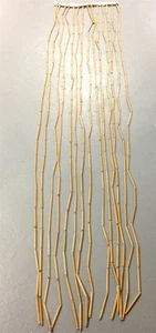 Vintage Mid Century Hippie Boho Door Way Wood Bamboo Bead Curtain Entry Hanging
