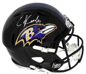CASCO DE VELOCIDAD BECKETT DE TAMAÑO COMPLETO FIRMADO ED REED AUTOGRAFIADO BALTIMORE RAVENS - Imagen 1 de 1