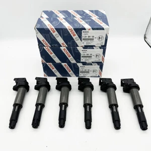 6Pcs 0221504100 Ignition Coils For Bosch BMW 550 545 650 745 750i X5 UF522 UF515 - Picture 1 of 12