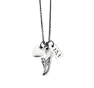 LOVE to Run Distance~Choose 5K, 10K, 13.1, 26.2, XC~Runner Necklace - Picture 1 of 8