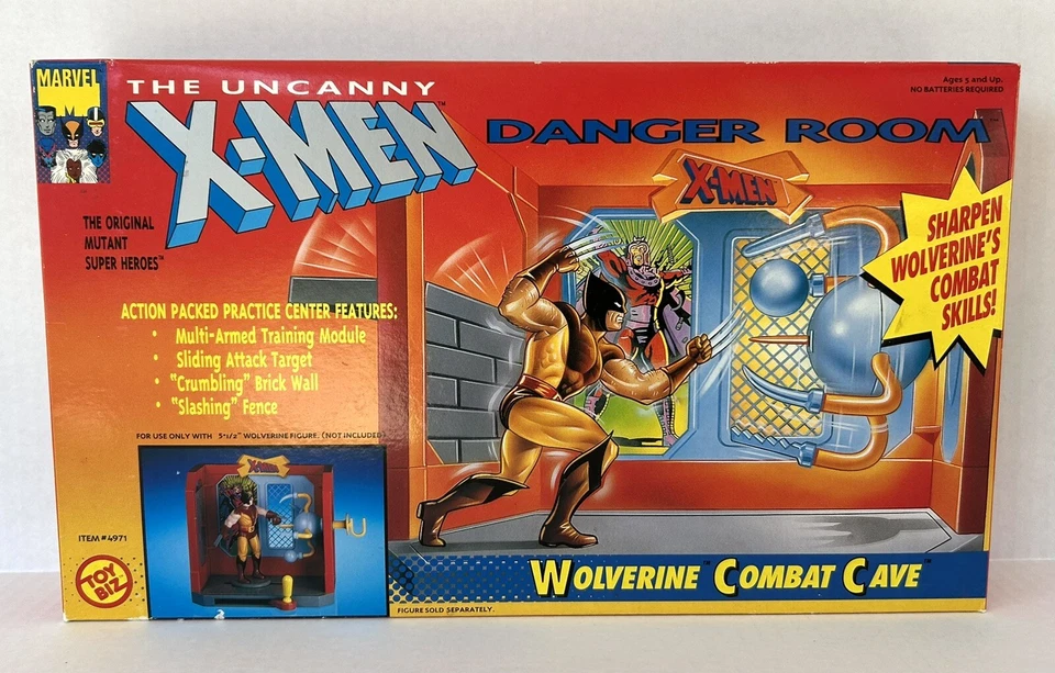 Marvel X-Men Wolverine Combat Cave Danger Room Juego De Colección 1991 Toy Biz Foto 1 de 4