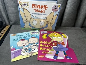 RUGRATS Vtg Nickelodeon Books Lot of 3 Phil & Lil Angelica Diaper Tales - Foto 1 di 13