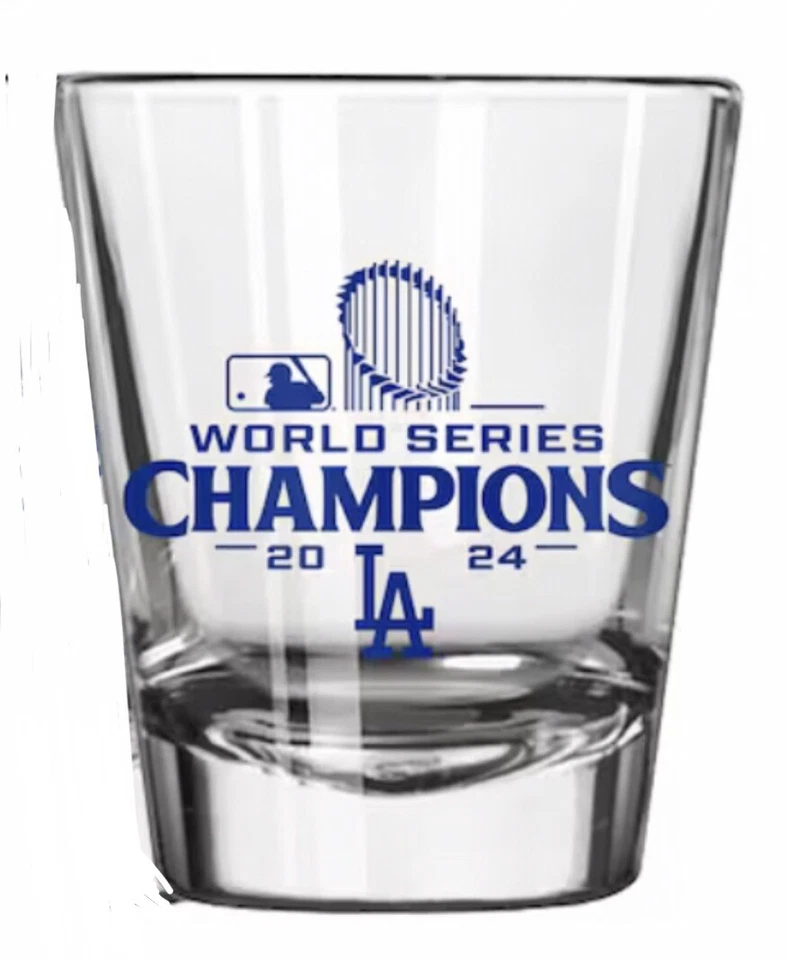 MLB Los Angeles Dodgers 2024 World Series Champions 2 oz Shot Glass - Image 1 of 1