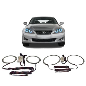 Bright Blue Angel Eye Headlight Halo kit for Lexus IS250 06-08 - Picture 1 of 2