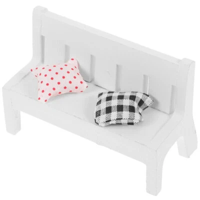 3PCS Miniature Bench Landscape Mini Chair Maniature Wooden Bench Tiny Home - Image 1 of 4