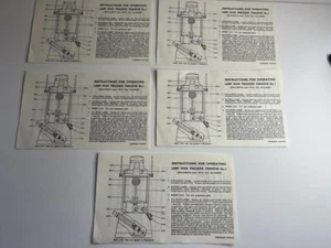 Aladdin Bialaddin Instructions 5 x Leaflets High Pressure Paraffin No1 - Picture 1 of 24