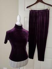 ladies velour pant suits