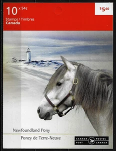 BOOKLET BK403, CANADIAN HORSES ,2329 / 2330, PANE OF 10 - Picture 1 of 3