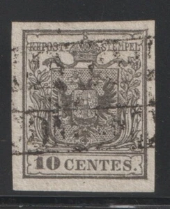 ANTICHI STATI LOMBARDO -VENETO 10 CENT NERO RIF 2517 - Foto 1 di 2