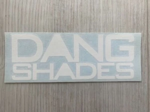 DANG Shades Die Cut Logo Skateboard Sticker, White, 15 x 5.5 cm - Picture 1 of 2