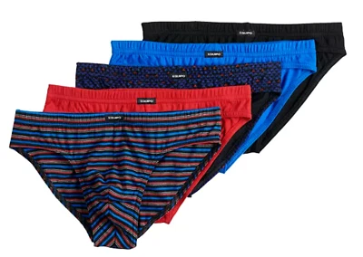 Men's Equipo (5Pack) Bikini Briefs (Red-Black) No Fly Premium Cotton Underwear - Image 1 of 4