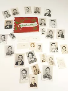 Vintage 1955 Schule Erinnerungsbuch Namenskarten Klassenbilder Lot Unikat - Bild 1 von 16
