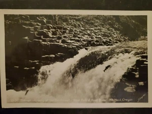 Salmon Jumping West Fork Hood River Mt. Hood Oregon s/w Postkarte 10694i - Bild 1 von 4