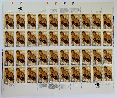 Scott 2766  29 cent Joe Louis - 2 Strips of 20 stamps each (total of 40 stamps) - Image 1 of 2