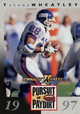 1997 Pinnacle X-Press Pursuit of Paydirt #59 Tyrone Wheatley New York Giants
