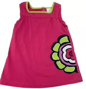 Abito da gioco Hanna Andersson bambina 6-12 mesi rosa con applicazioni fiori 70 cm - Foto 1 di 6