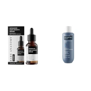 Bare AnatomyAdvanced HairGrowthSerum 30ml BareAnatomyAntiHairFall Shampoo 250ml - Picture 1 of 5