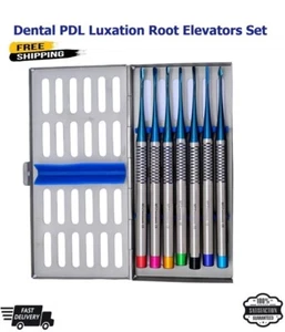 Juego de elevadores dentales PDL Luxating puntas recubiertas de titanio azul casete gratuito - Imagen 1 de 4