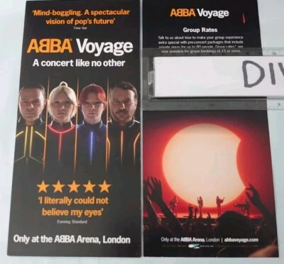 ABBA VOYAGE LEAFLET GROUP RATES A CONCERT LIKE NO OTHER PROMOTIONAL FLYER LONDON - Image 1 of 4