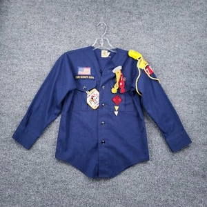 Boys Scouts Of America Shirt Boys M Medium Blue Cub Scouts Uniform Webelos - Picture 1 of 11