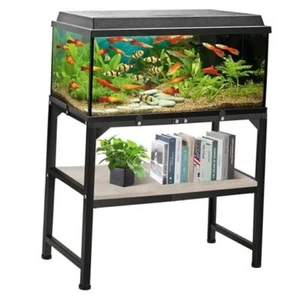 20 Gallon Fish Tank Stand, Metal Aquarium Stand with Adjustable Non Black 02 - Picture 1 of 7