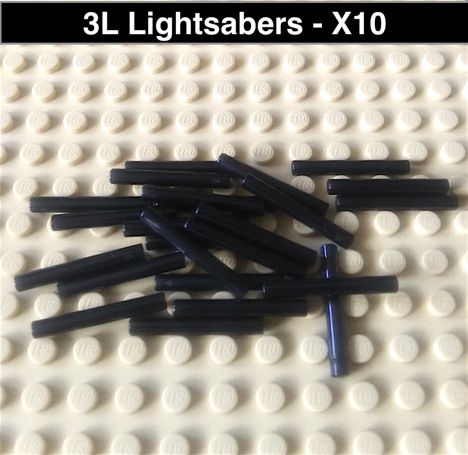 Lego Star Wars 3L Sables de Luz Negro Harry Potter Varita Arma NUEVO X10 Foto 1 de 1